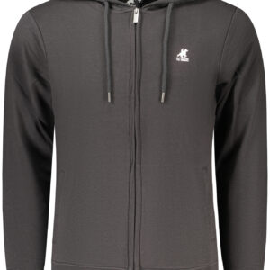 US GRAND Herren-Sweatshirt mit Reißverschluss, schwarz
