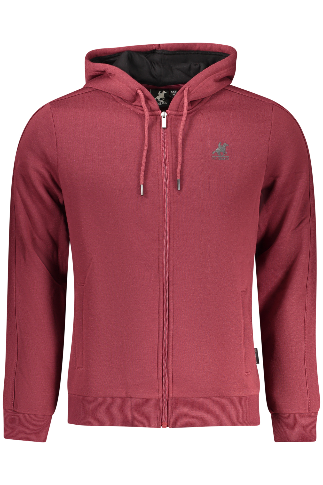 US GRAND RED Herren-Sweatshirt mit Reißverschluss
