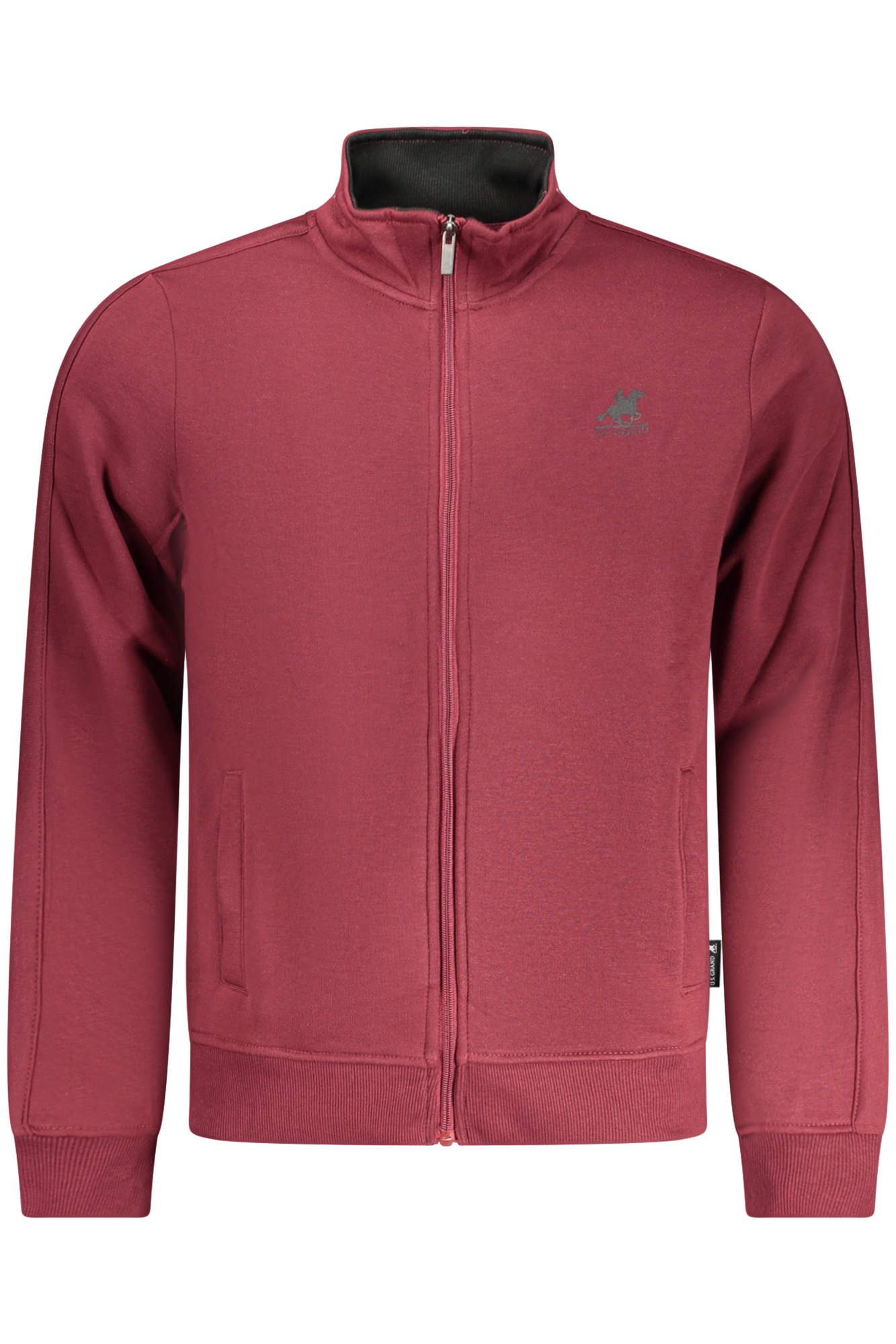 US GRAND RED Herren-Sweatshirt mit Reißverschluss