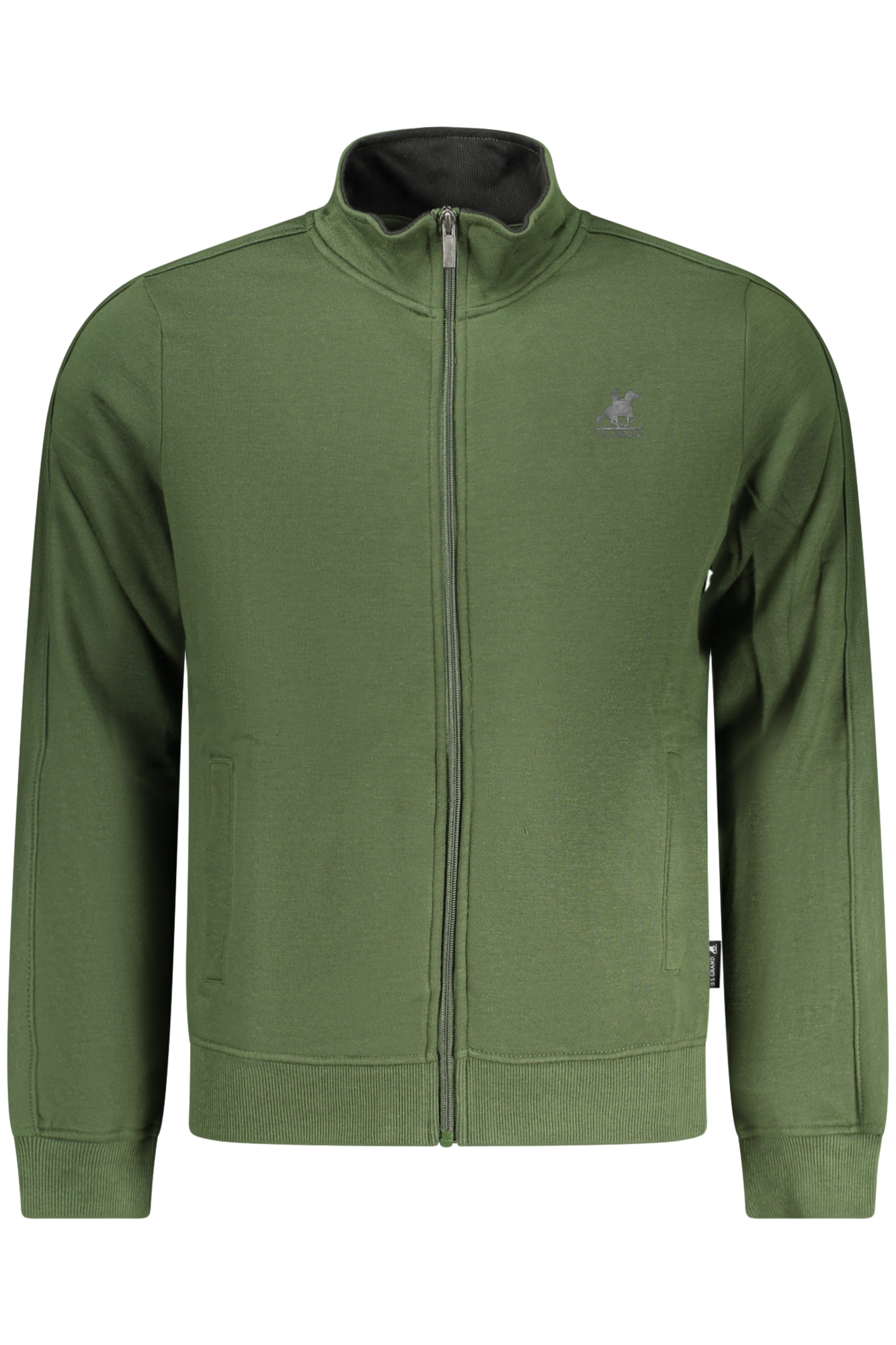 US GRAND Herren-Sweatshirt mit Reißverschluss, grün