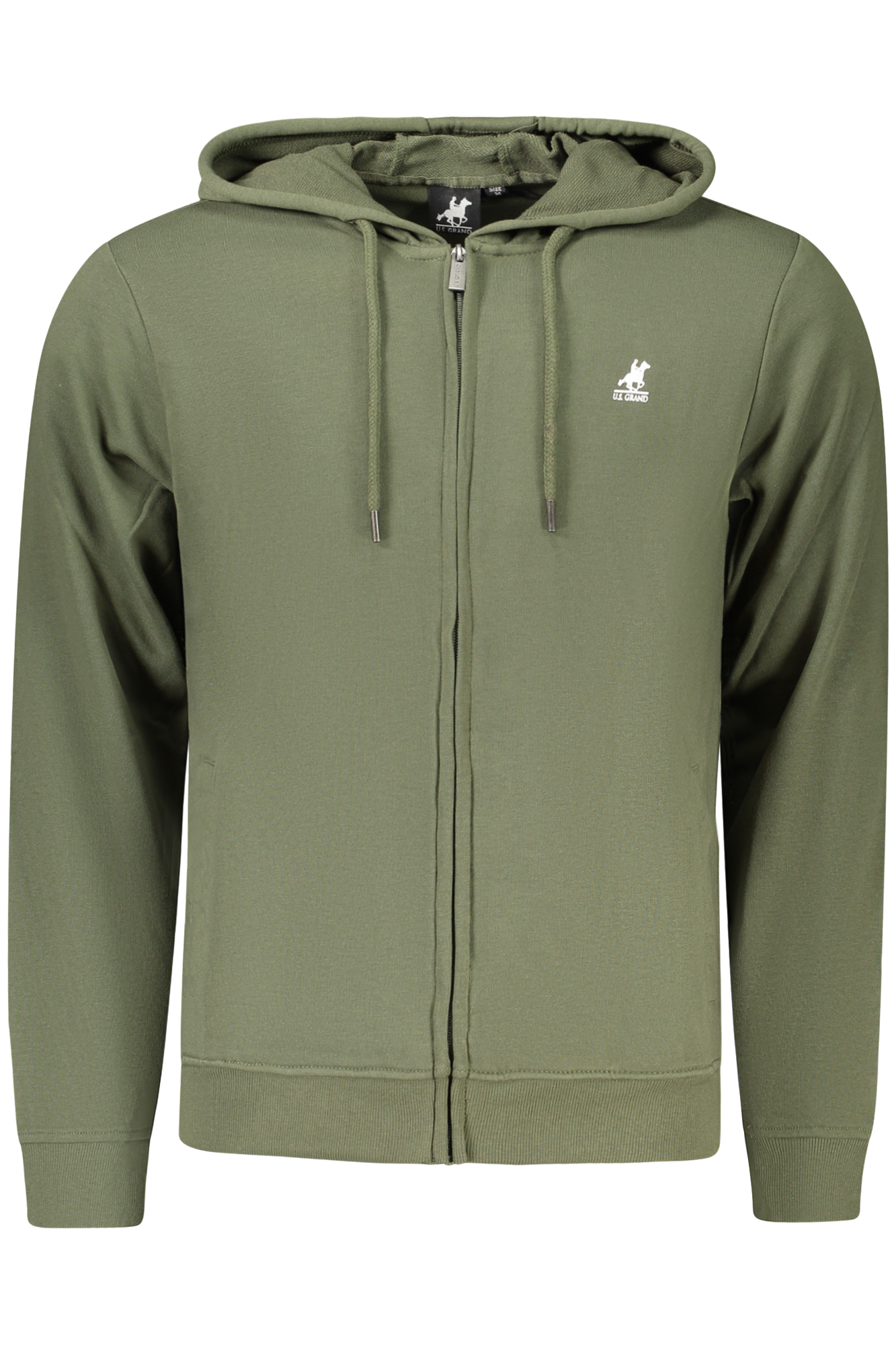 US GRAND Herren-Sweatshirt mit Reißverschluss, grün
