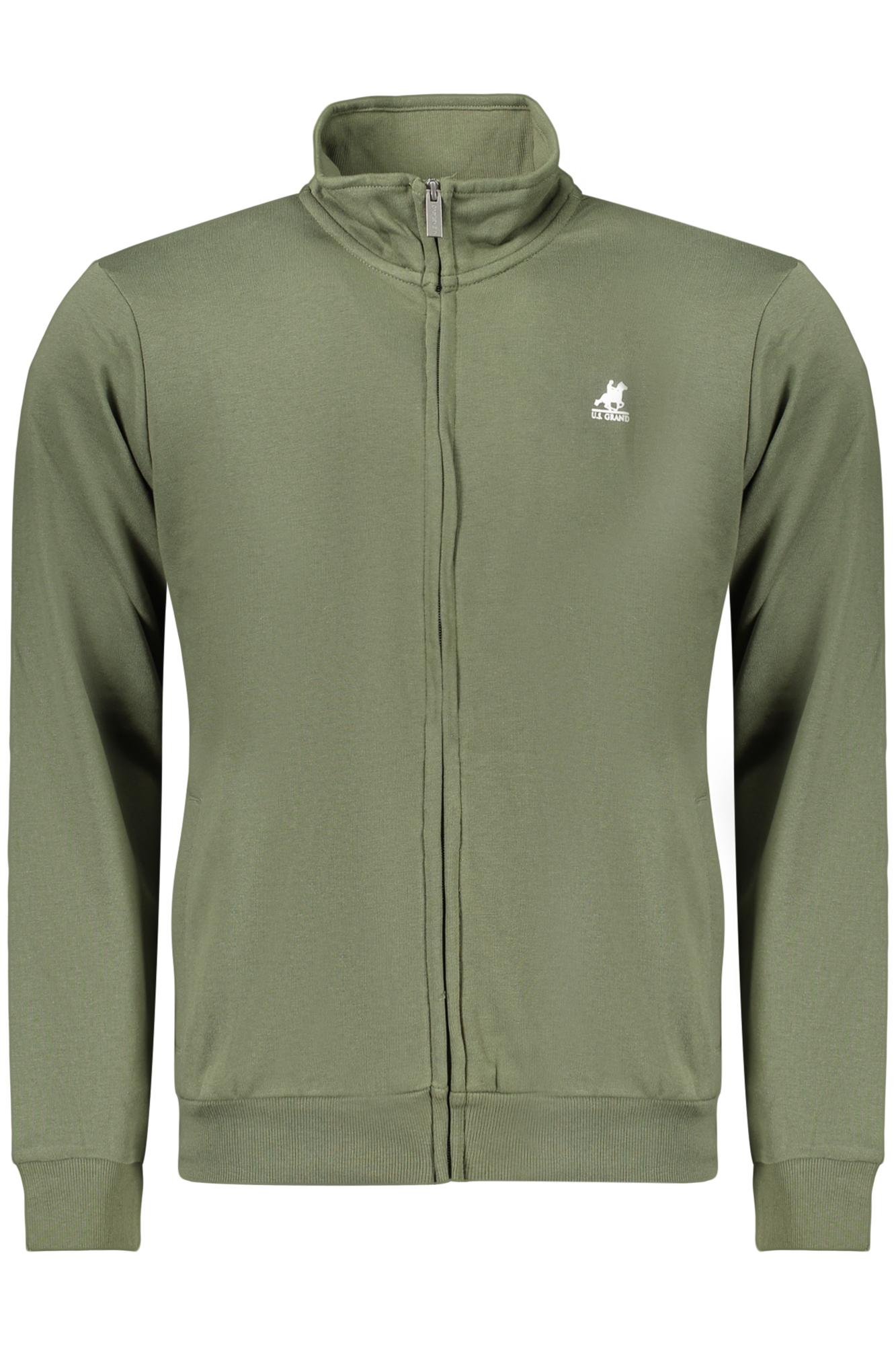 US GRAND Herren-Sweatshirt mit Reißverschluss, grün