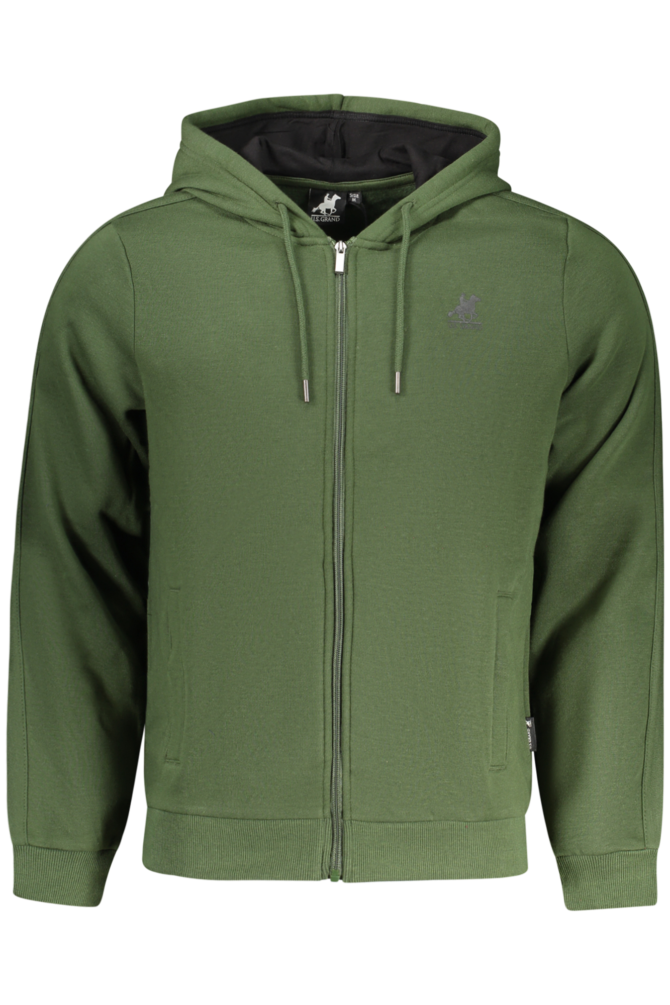 US GRAND Herren-Sweatshirt mit Reißverschluss, grün