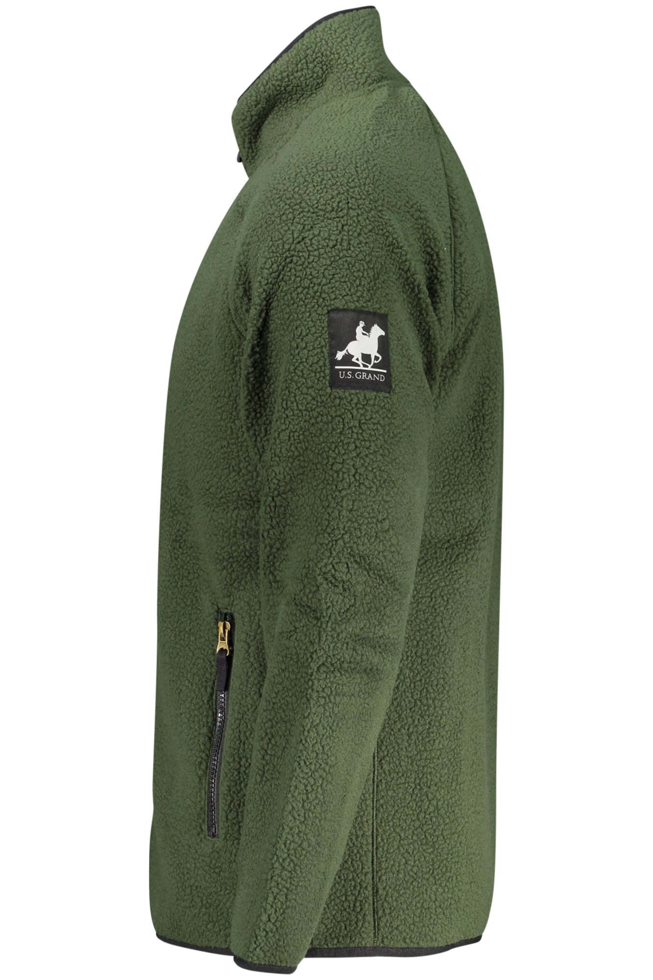 US GRAND Herren-Sweatshirt mit Reißverschluss, grün – Bild 3
