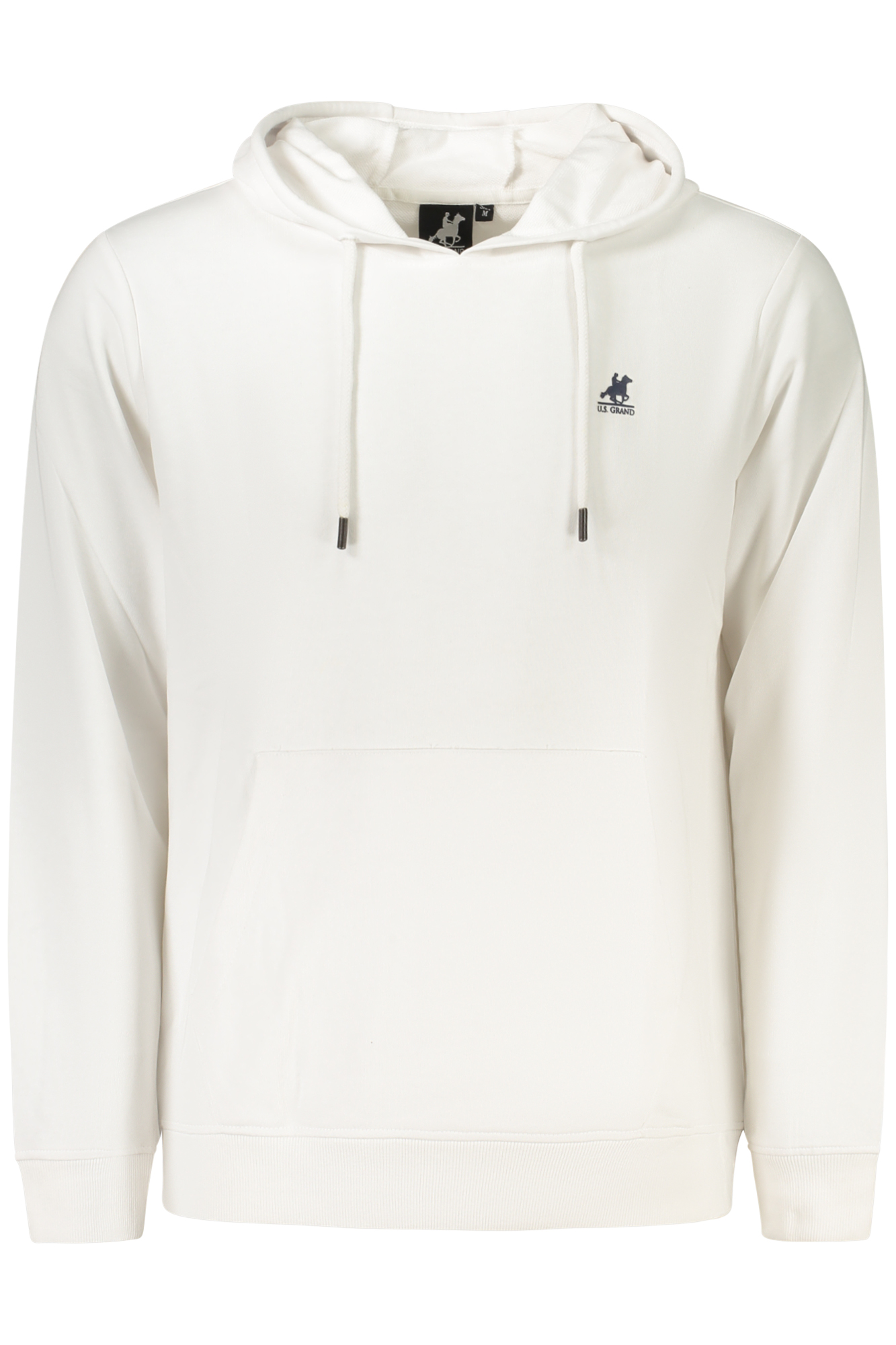 US GRAND Herren-Sweatshirt mit Reißverschluss, weiß