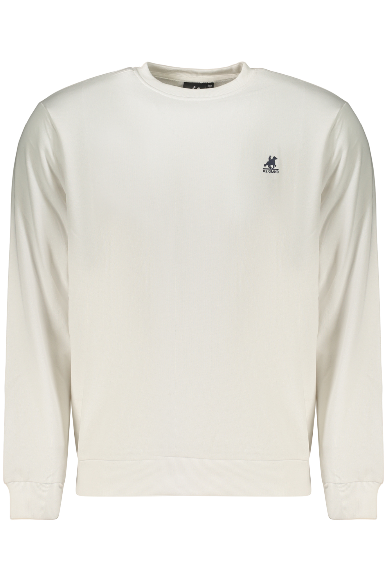 US GRAND Herren-Sweatshirt mit Reißverschluss, weiß
