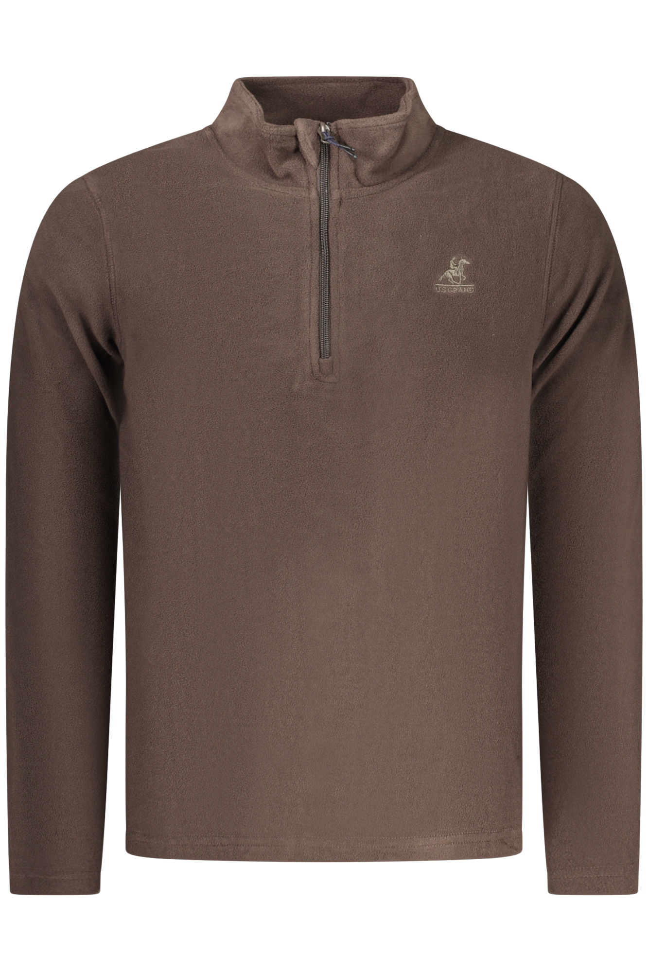 US GRAND Herren-Sweatshirt mit Reißverschluss, braun