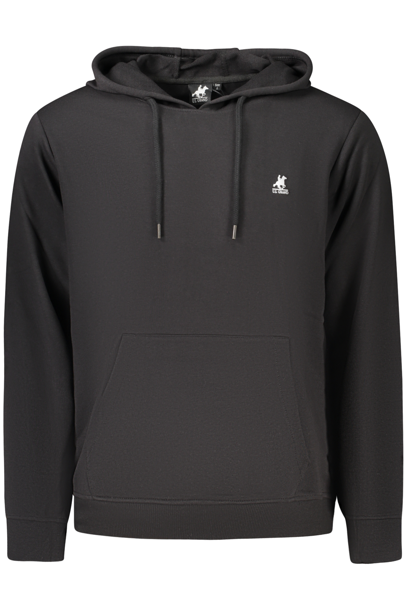 US GRAND Herren-Sweatshirt mit Reißverschluss, schwarz