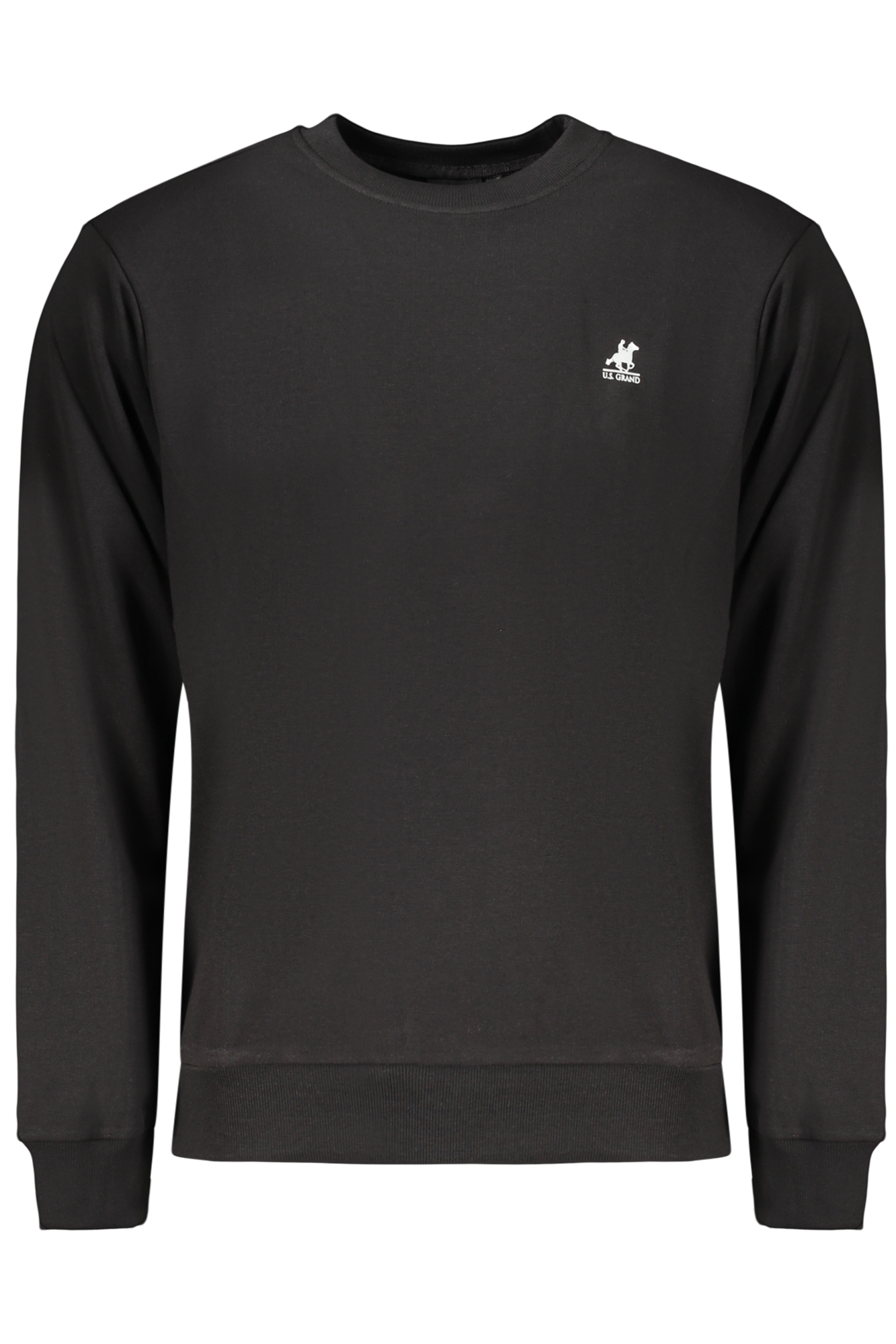 US GRAND Herren-Sweatshirt mit Reißverschluss, schwarz