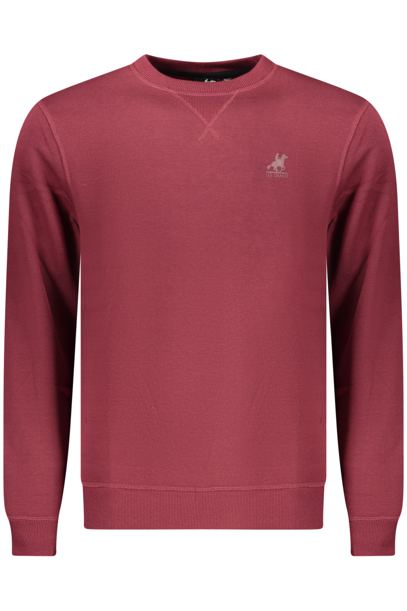US GRAND Herren-Sweatshirt mit Reißverschluss, rot