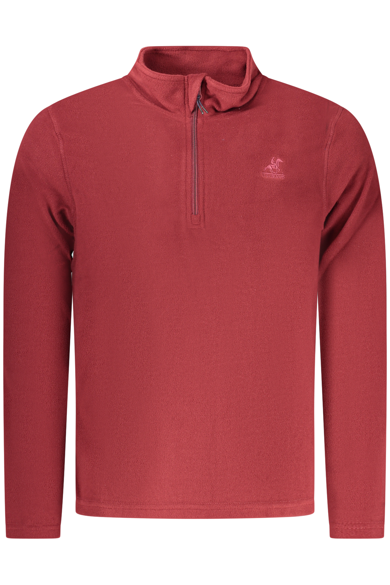 US GRAND Herren-Sweatshirt mit Reißverschluss, rot