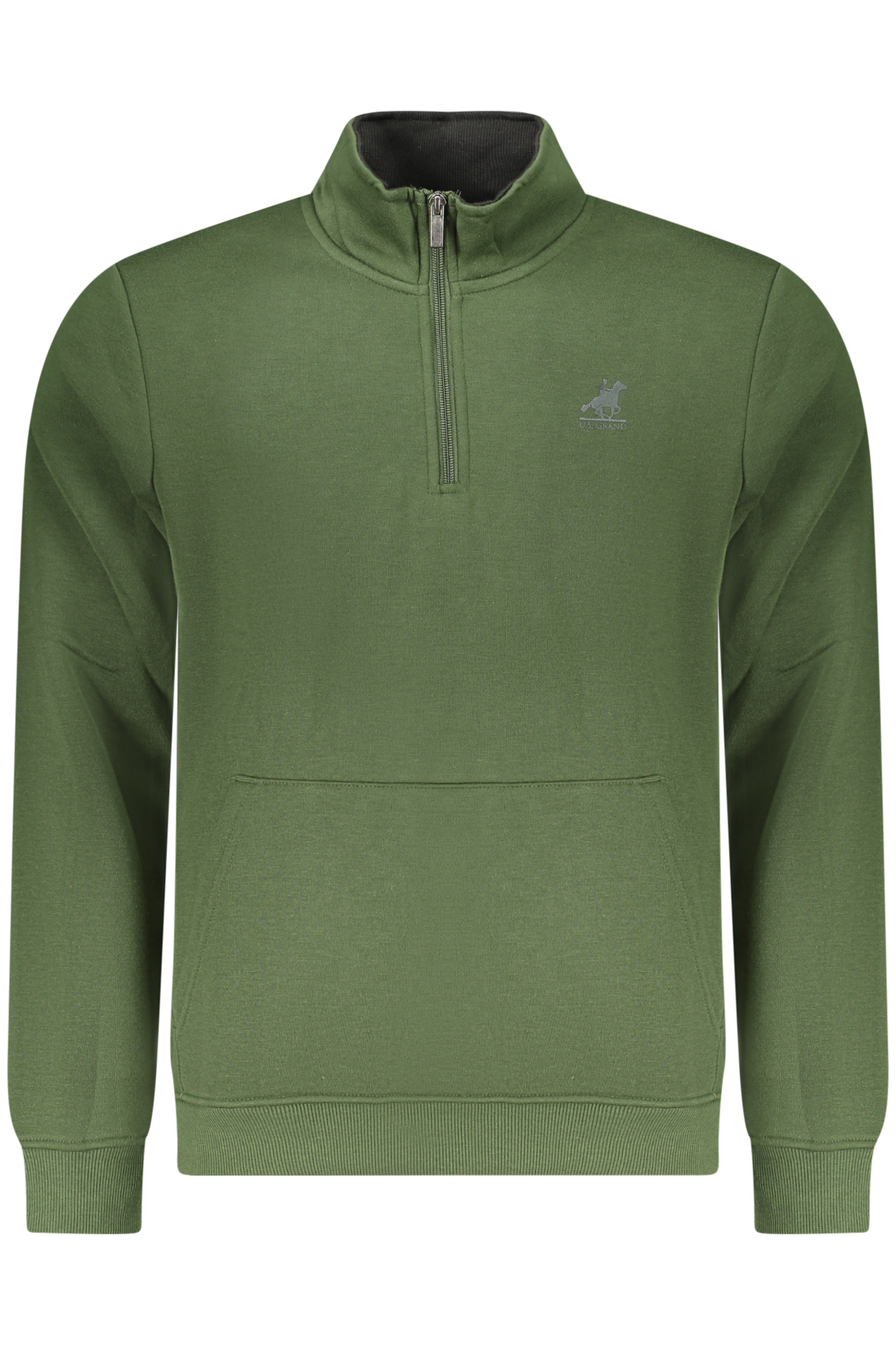 US GRAND Herren-Sweatshirt mit Reißverschluss, grün
