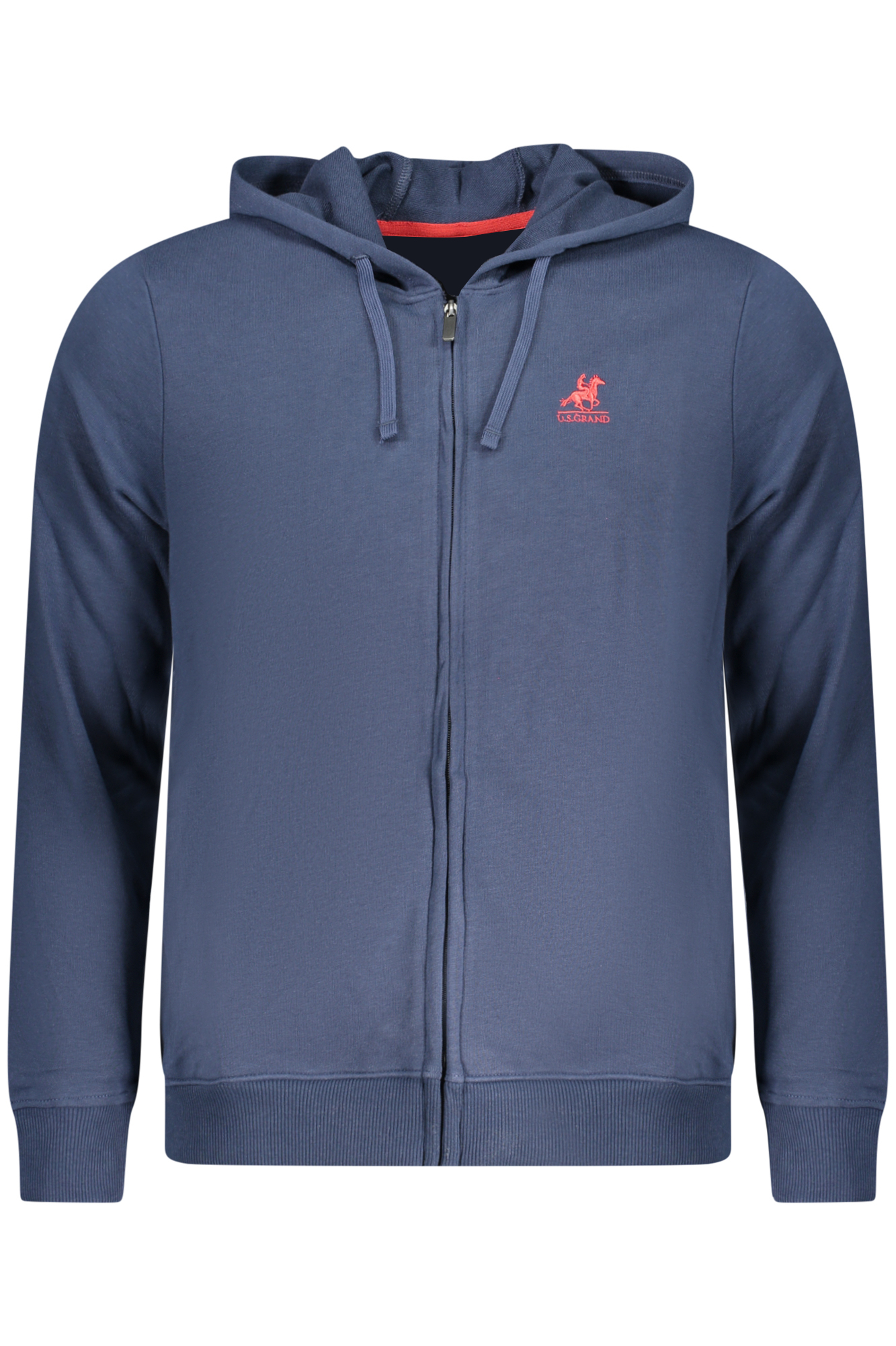 US GRAND Herren-Sweatshirt mit Reißverschluss, blau