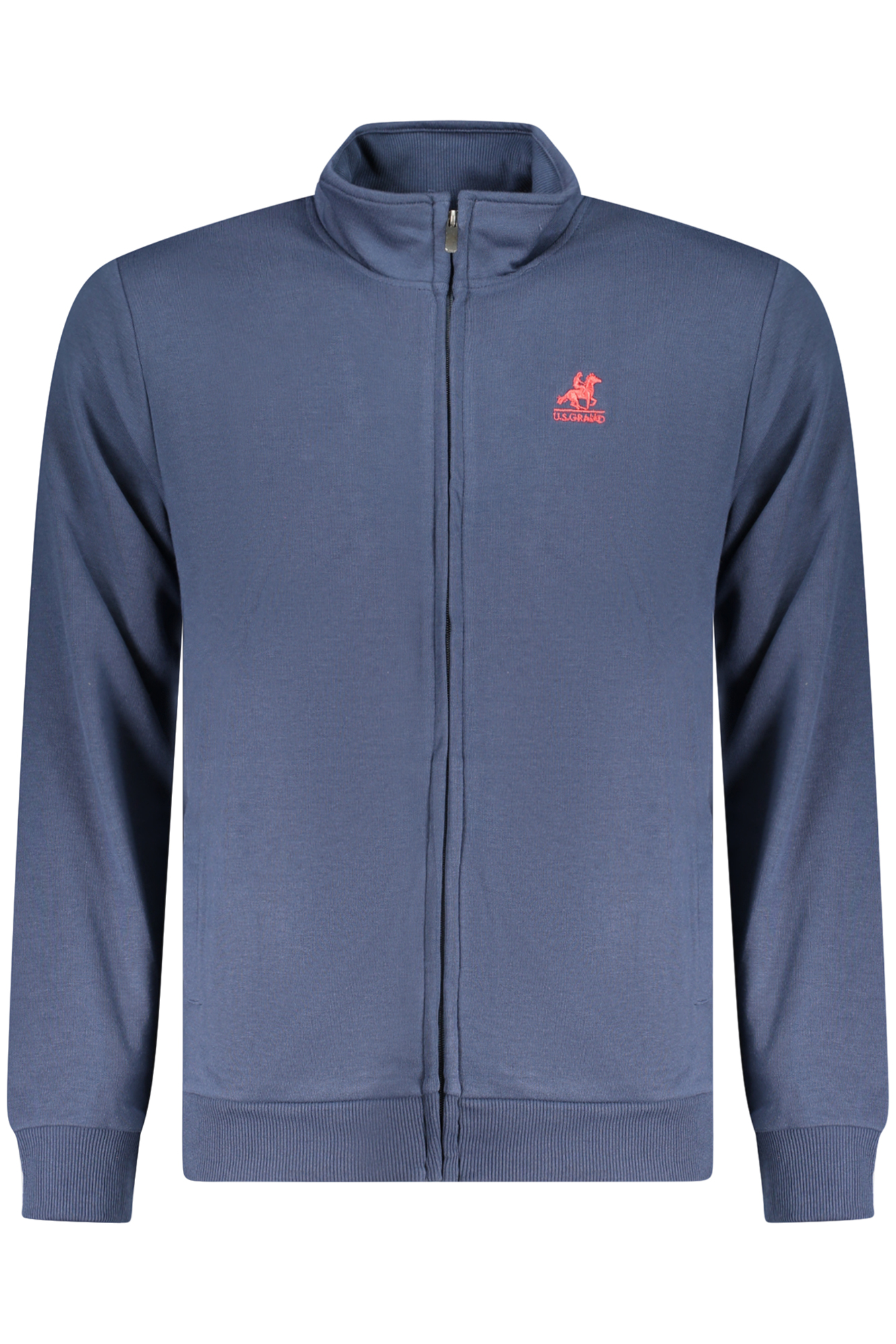 US GRAND Herren-Sweatshirt mit Reißverschluss, blau