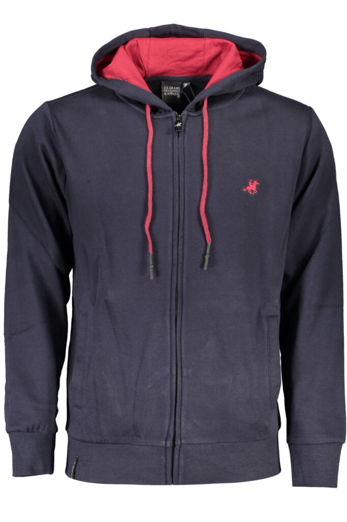 US GRAND Herren-Sweatshirt mit Reißverschluss, blau