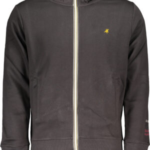 US GRAND Herren-Sweatshirt mit Reißverschluss, grau