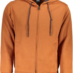 US GRAND Herren-Sweatshirt mit Reißverschluss, braun