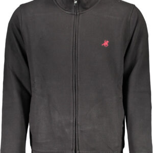 US GRAND Herren-Sweatshirt mit Reißverschluss, schwarz