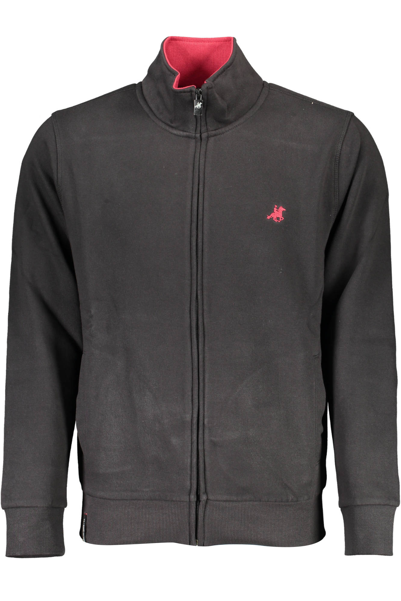 US GRAND Herren-Sweatshirt mit Reißverschluss, schwarz