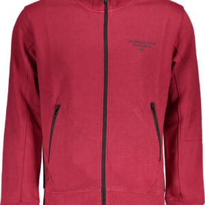 US GRAND RED Herren-Sweatshirt mit Reißverschluss