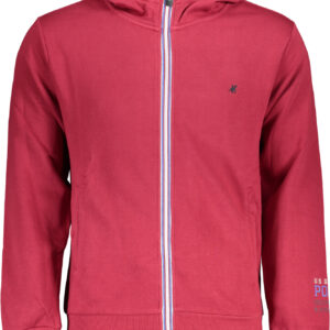 US GRAND RED Herren-Sweatshirt mit Reißverschluss