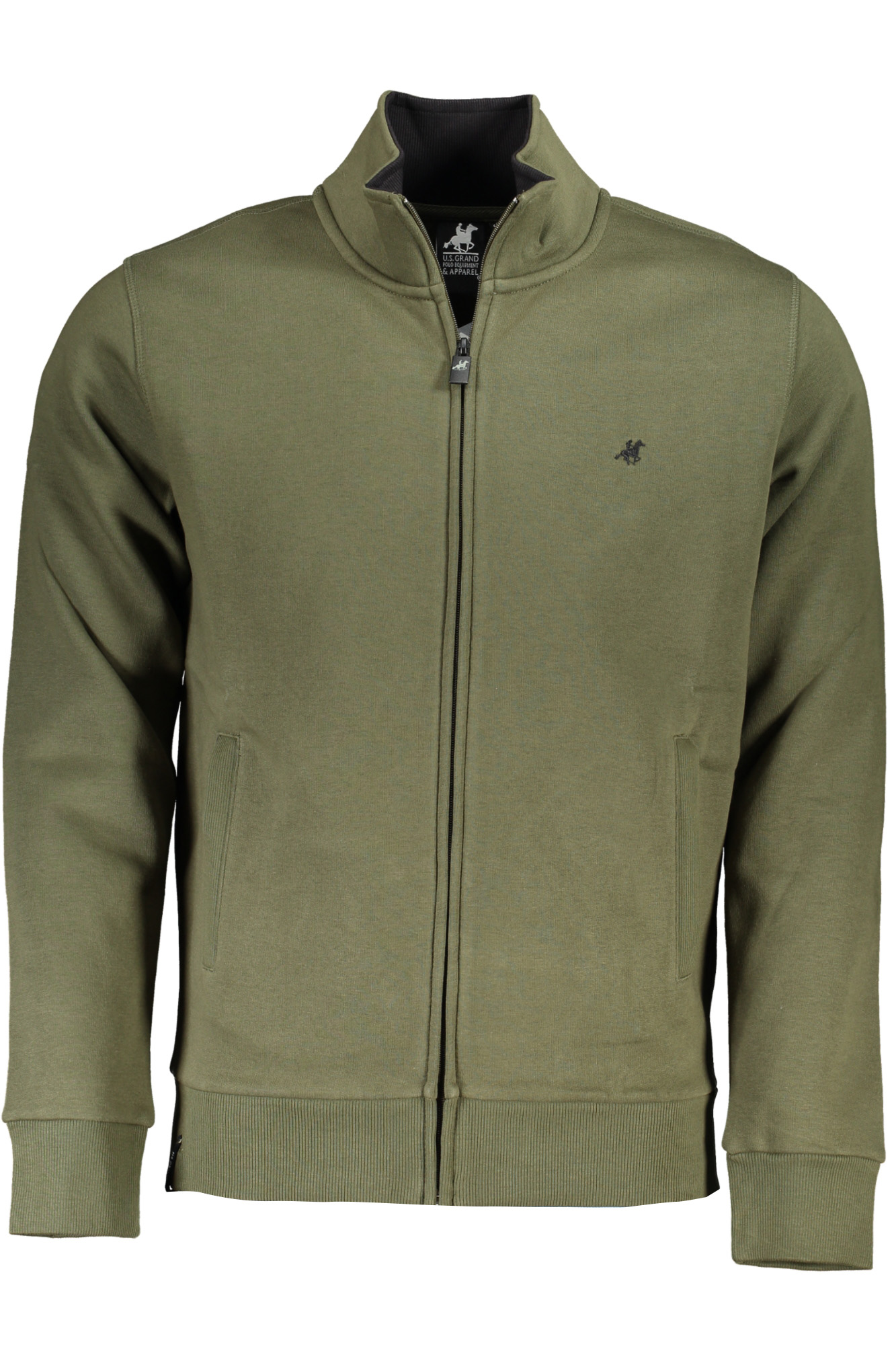 US GRAND Herren-Sweatshirt mit Reißverschluss, grün