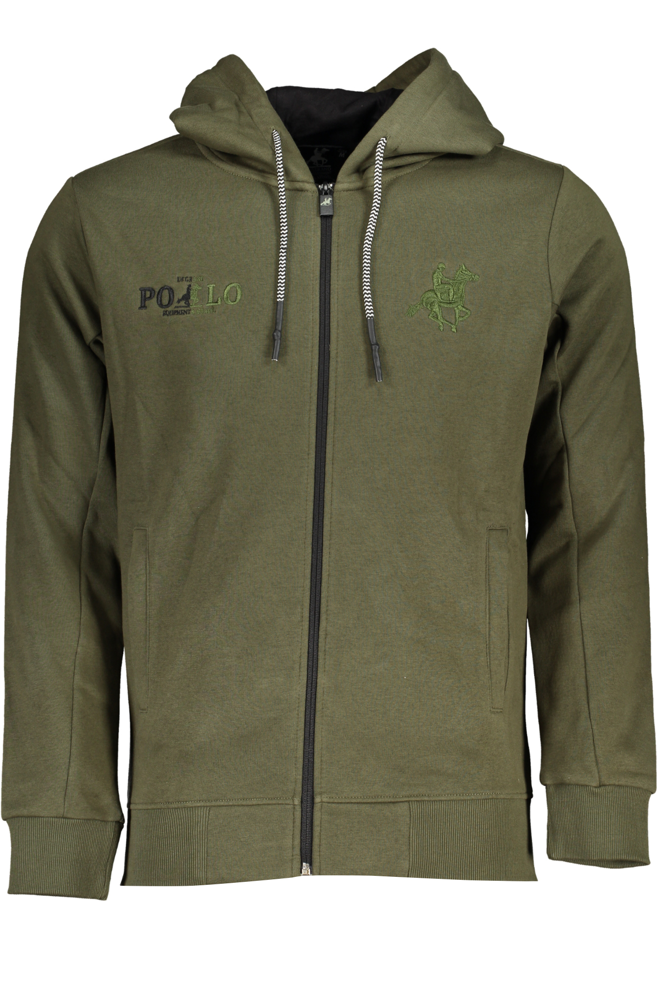 US GRAND Herren-Sweatshirt mit Reißverschluss, grün