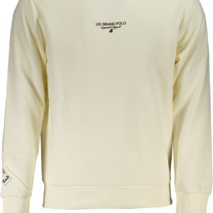 US GRAND Herren-Sweatshirt mit Reißverschluss, weiß