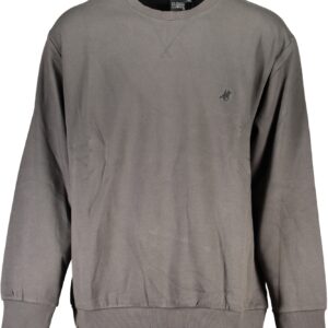 US GRAND Herren-Sweatshirt mit Reißverschluss, grau