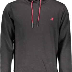 US GRAND Herren-Sweatshirt mit Reißverschluss, schwarz