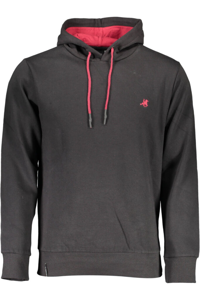 US GRAND Herren-Sweatshirt mit Reißverschluss, schwarz