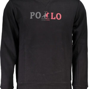 US GRAND Herren-Sweatshirt mit Reißverschluss, schwarz
