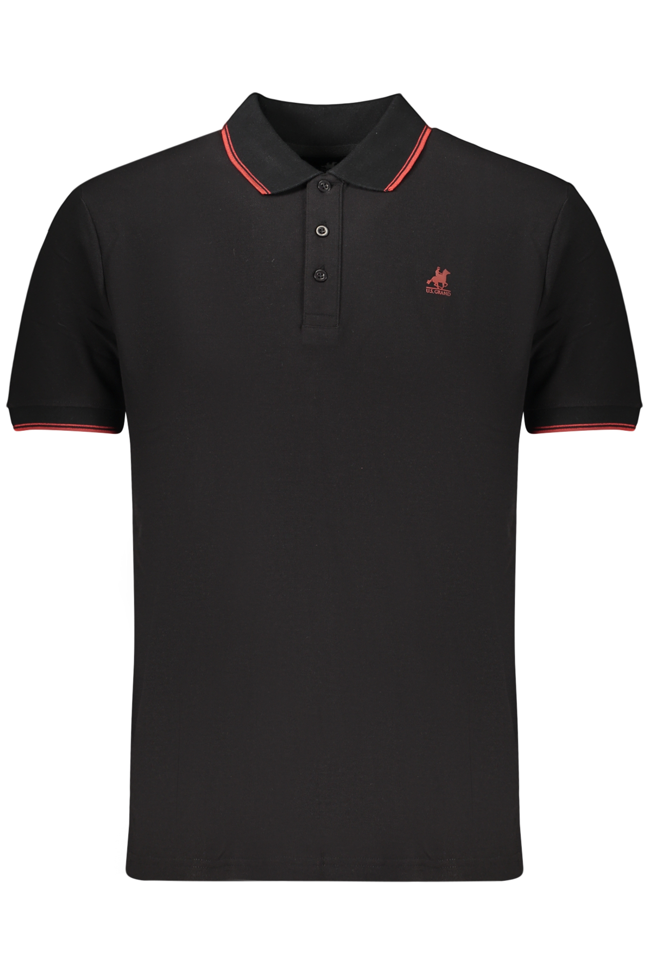 US GRAND POLO Kurzarm Herren Schwarz