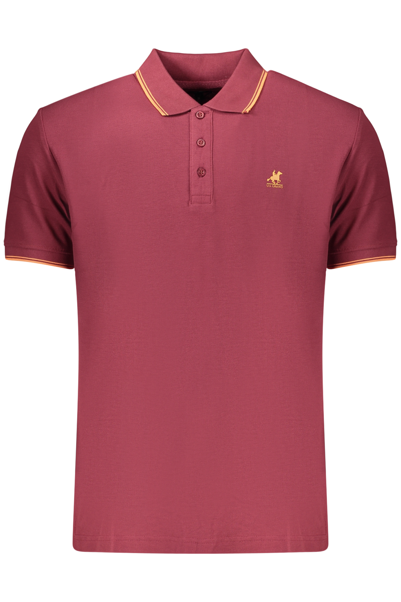 US GRAND Herren-Poloshirt mit kurzen Ärmeln, Rot