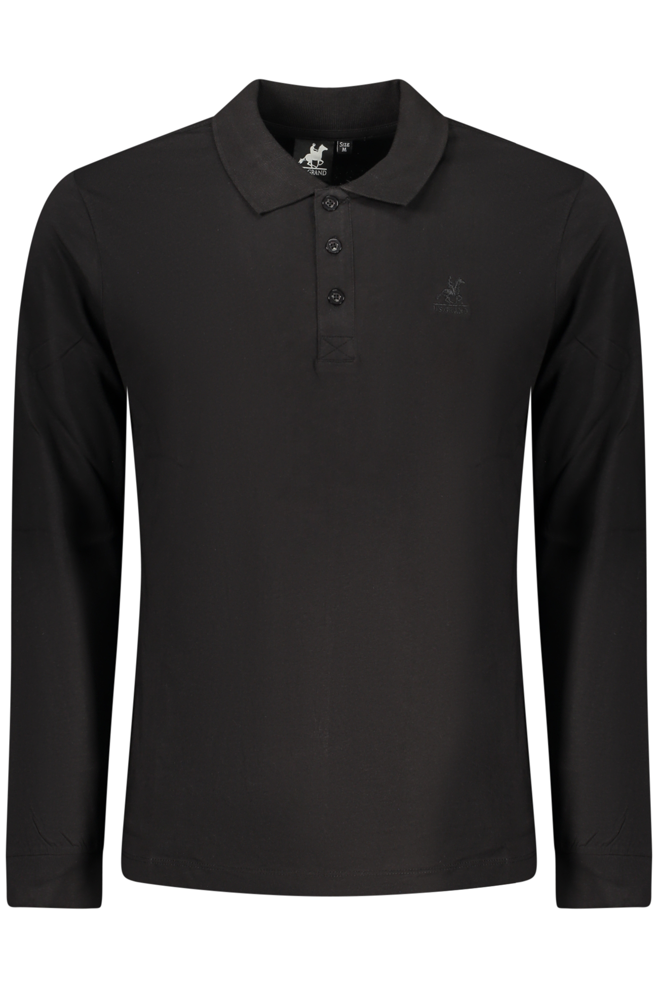 US GRAND LANGÄRMELIGES HERRENSHIRT SCHWARZ