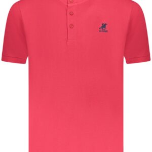 US GRAND Herren-Poloshirt mit kurzen Ärmeln, Rot