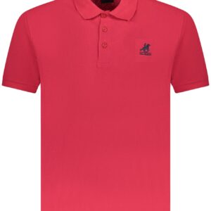 US GRAND Herren-Poloshirt mit kurzen Ärmeln, Rot