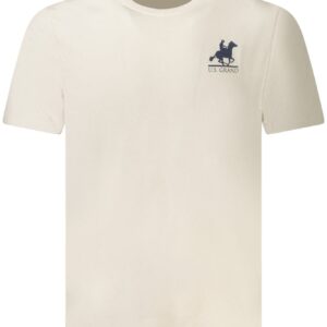US GRAND Herren-T-Shirt mit kurzen Ärmeln, beige