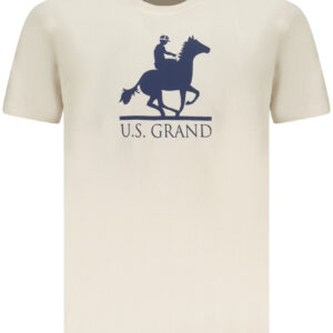 US GRAND Herren-T-Shirt mit kurzen Ärmeln, beige