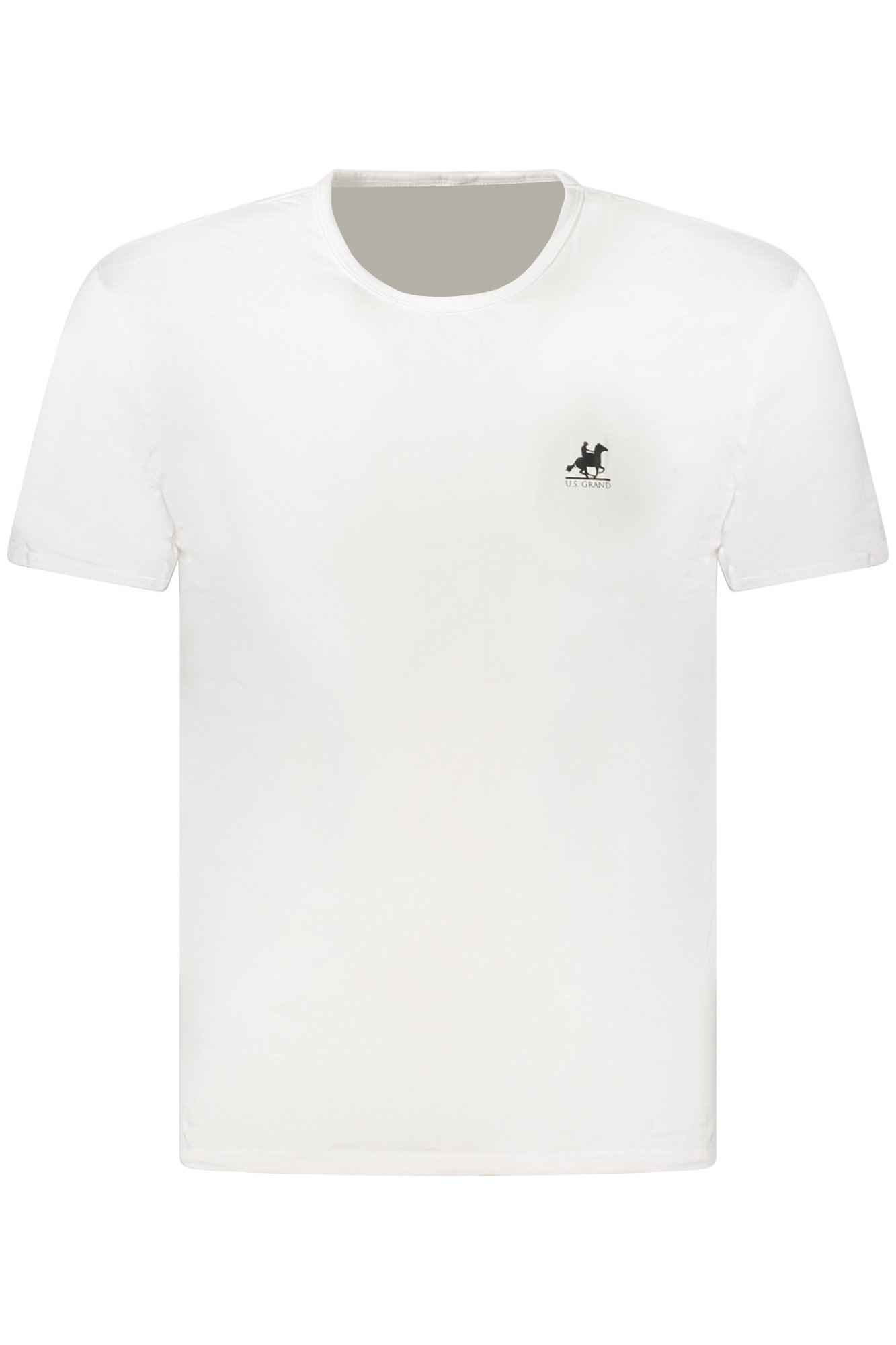 US GRAND Herren-T-Shirt mit kurzen Ärmeln, weiß
