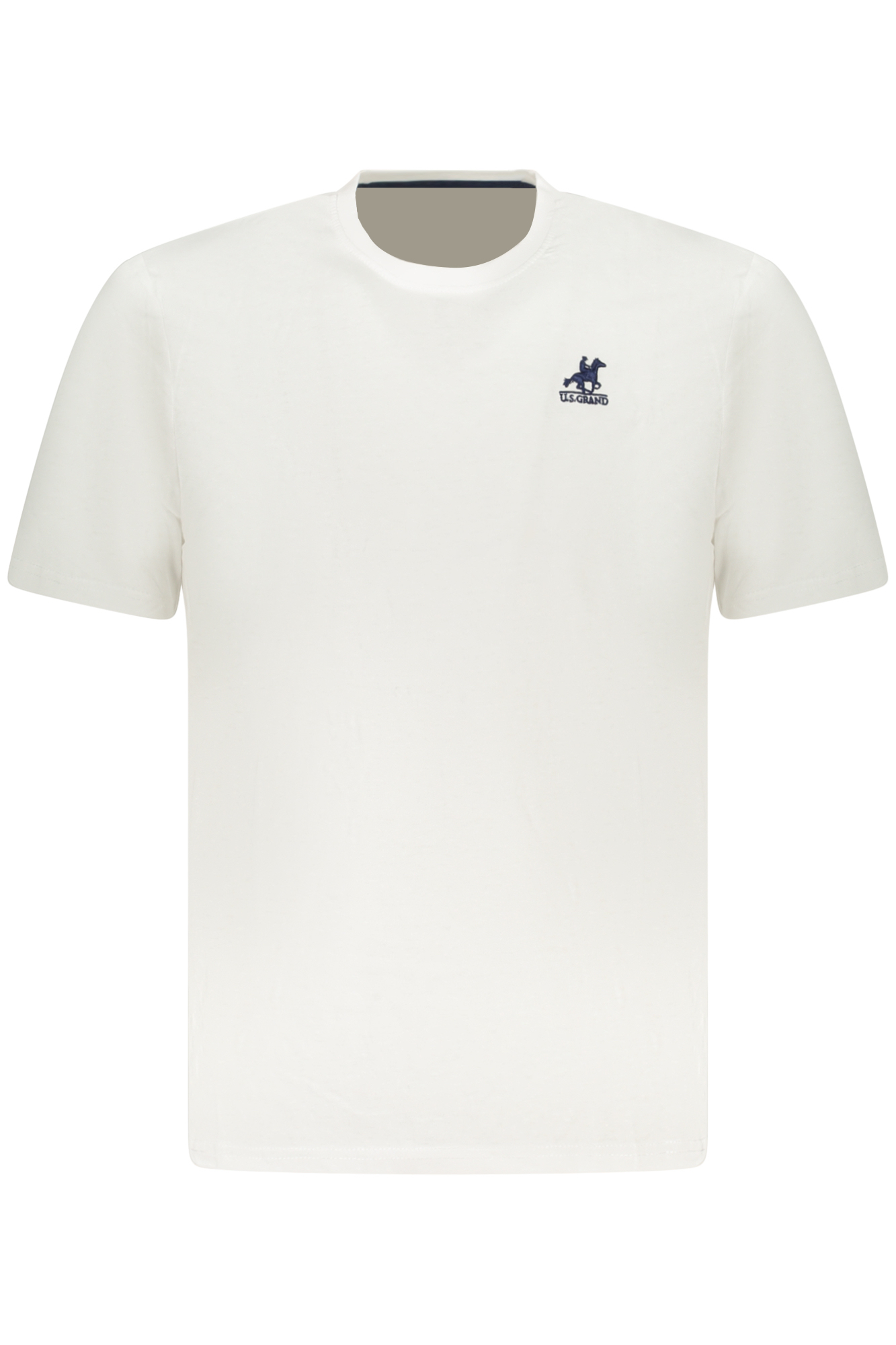 US GRAND Herren-T-Shirt mit kurzen Ärmeln, weiß