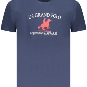 US GRAND Herren-T-Shirt mit kurzen Ärmeln, blau