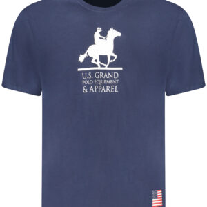 US GRAND Herren-T-Shirt mit kurzen Ärmeln, blau