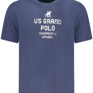 US GRAND Herren-T-Shirt mit kurzen Ärmeln, blau