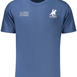 US GRAND Herren-T-Shirt mit kurzen Ärmeln, blau