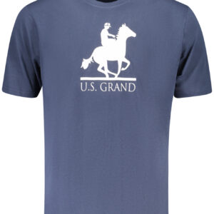 US GRAND Herren-T-Shirt mit kurzen Ärmeln, blau