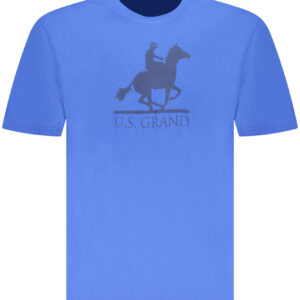 US GRAND Herren-T-Shirt mit kurzen Ärmeln, blau