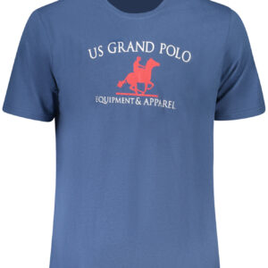 US GRAND Herren-T-Shirt mit kurzen Ärmeln, blau