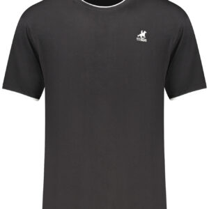 US GRAND Herren-T-Shirt, schwarz, kurzärmelig