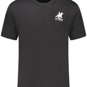 US GRAND Herren-T-Shirt, schwarz, kurzärmelig